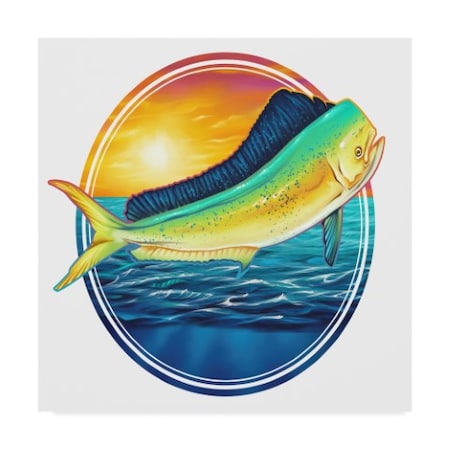 Flyland Designs 'Dolphin Fish Illustration' Canvas Art,24x24